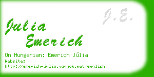 julia emerich business card